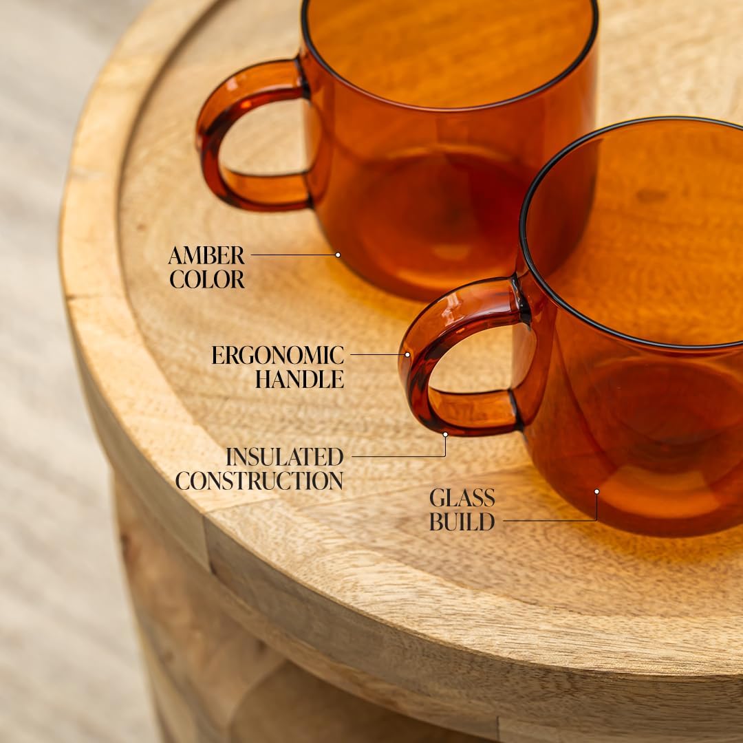 Glass Mugs, Coffee Mug, Coffee Mugs Set, Tea Mugs Set- 2 in 1 Pack Glass Mugs, Coffee Mug, Coffee Mugs Set, Tea Mugs Set- 2 in 1 Pack